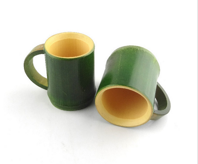 旅游工艺品 天然绿竹杯 竹制茶杯 创意礼品原色竹木工艺品